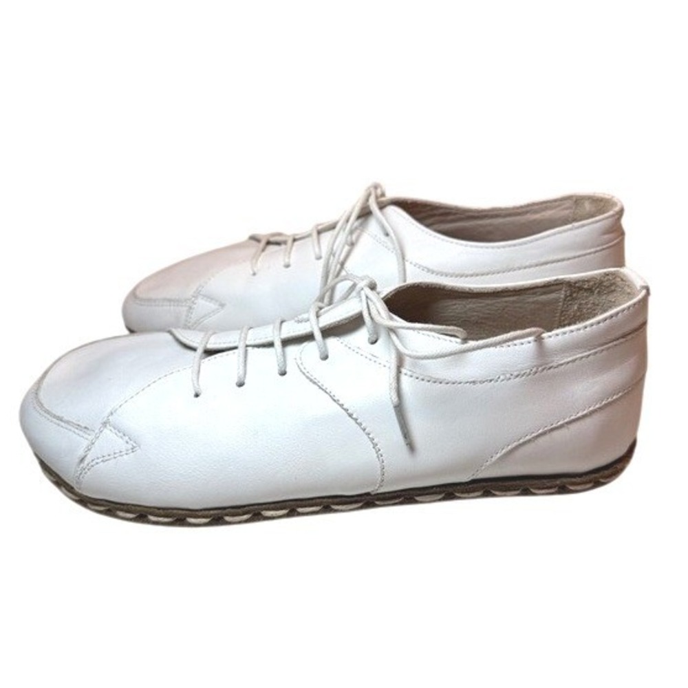 Aether Earthwear Conductive Grounding Shoes Men White Leather Minimalist Sz. 7.5 - Picture 3 of 6